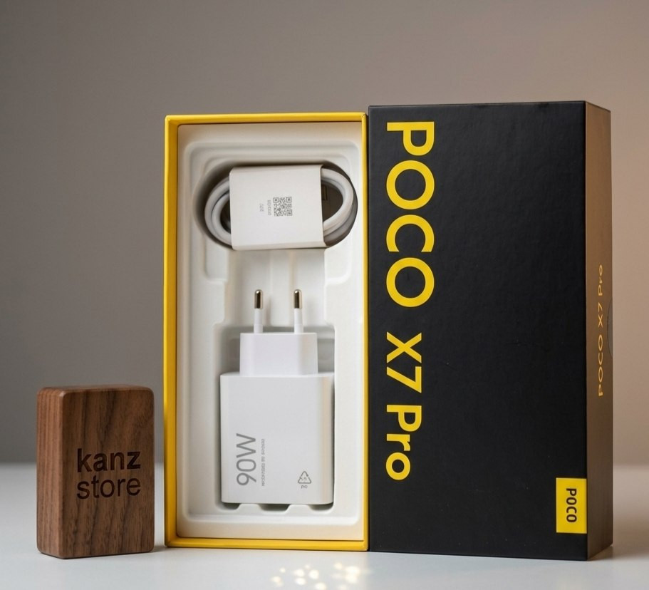 طقم شاحن بوكو X7 برو بقوة 90 واط - محول طاقة وكابل USB-C