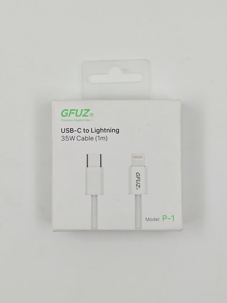 كابل جي فوز (GFUZ) من USB-C إلى Lightning بقوة 35 واط - 1 متر