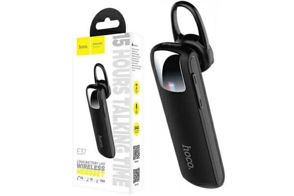 Hoco E37 Gratified Business Wireless Bluetooth Earpiece - Black