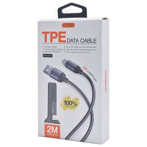 كابل بيانات موكسوم MX-CB108 شحن سريع 3 أمبير من TPE - بطول 2 متر