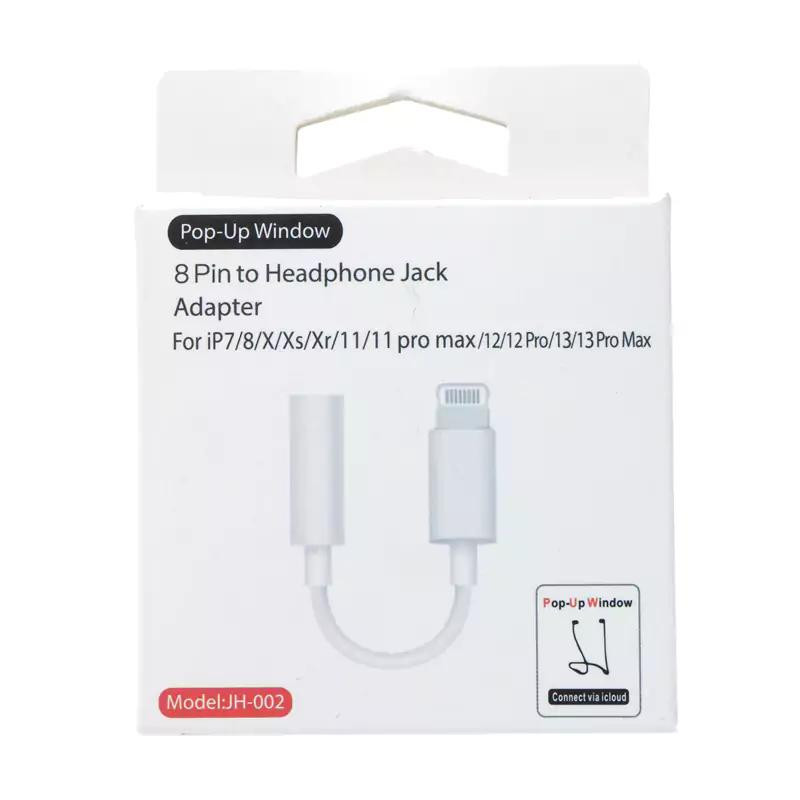 JH-002 Lightning to 3.5mm Headphone Jack Adapter for iPhone - White