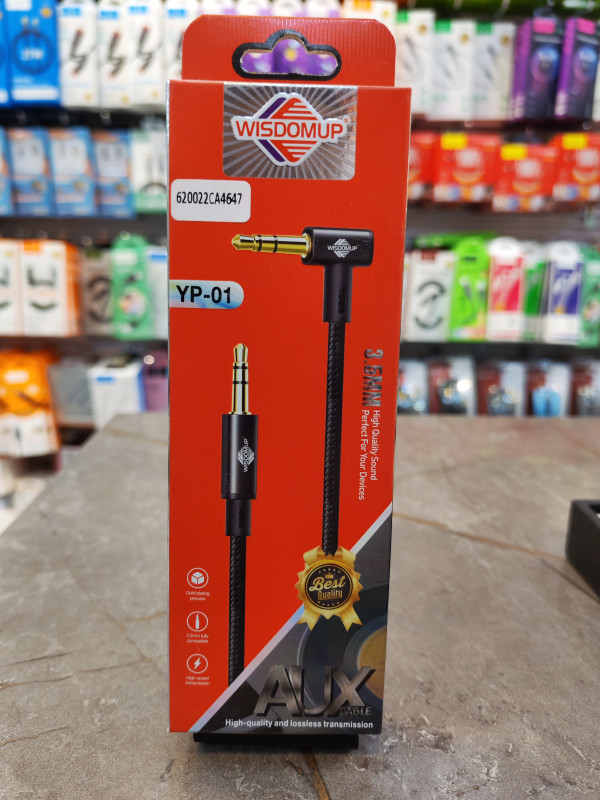 كابل صوت ويزدوم أب YP-01 مضفر 3.5 ملم - جودة صوت عالية