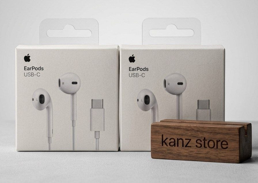 سماعات أبل إيربودز بمنفذ يو إس بي سي (USB-C) - أبيض