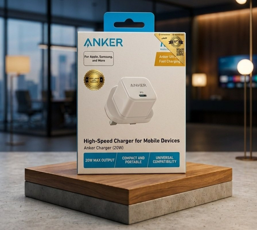 شاحن أنكر 20 واط يو إس بي سي - محول طاقة سريع PowerPort III Cube