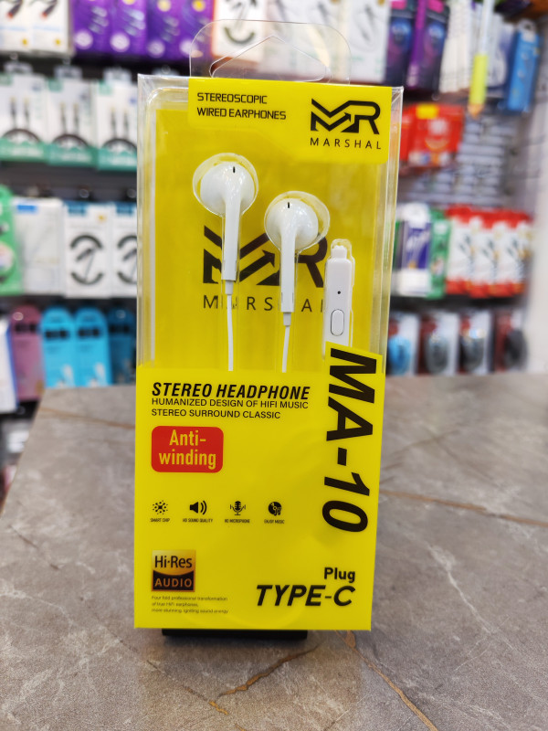 Marshall MA-10 Stereo Wired Headphones with USB Type-C Connector