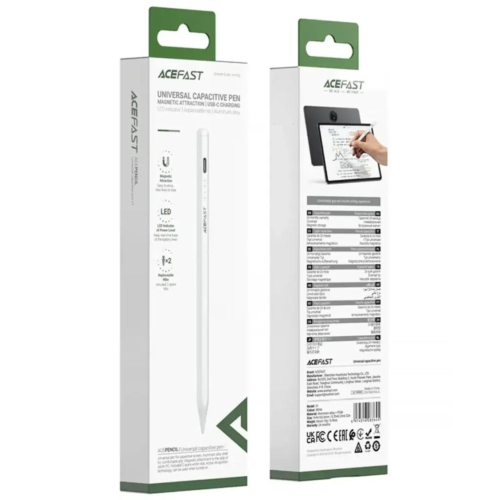 ACEFAST V2 Capacitive Stylus Pen for iPad with Tilt Sensitivity & Magnetic Storage