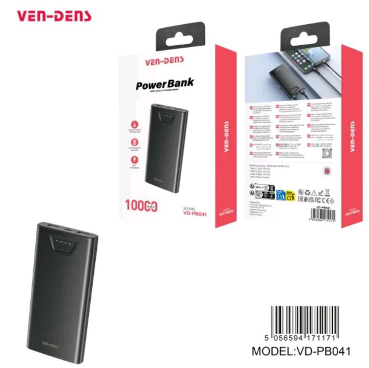 فين-دينز VD-PB041 باور بانك 10000 مللي أمبير شحن سريع وتصميم محمول