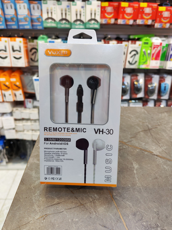 Voxer vH-30 Stereo Wired Earphones - High-Quality Sound