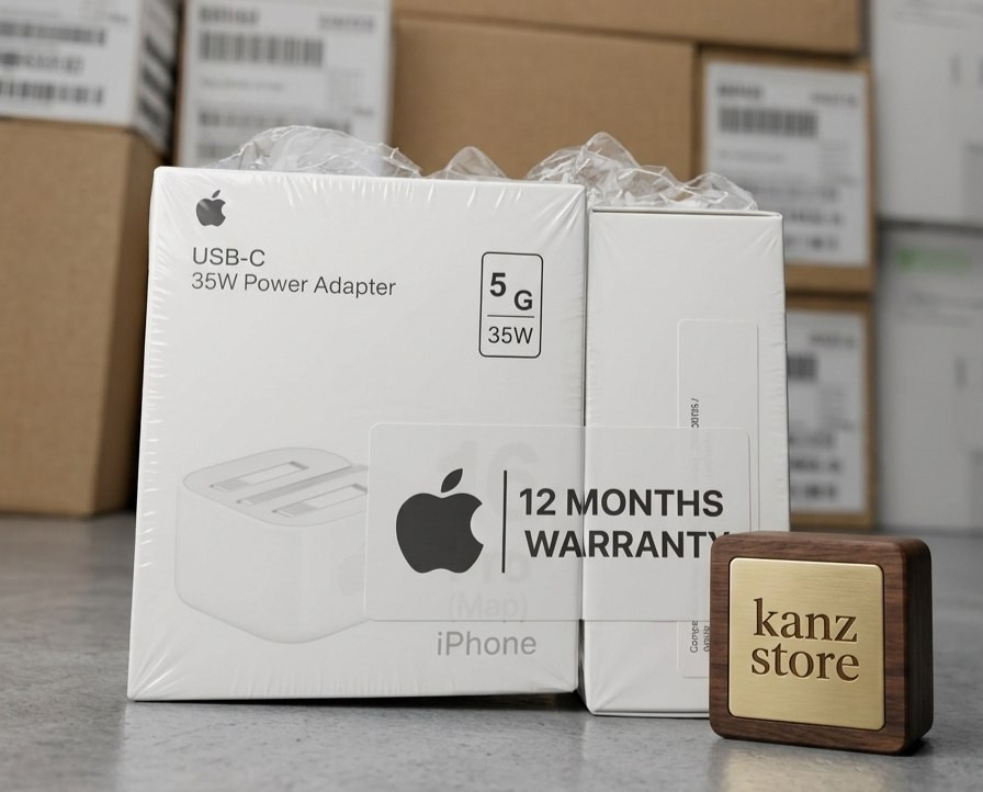 محول طاقة آبل بقدرة 35 واط بمنفذ USB-C مزدوج