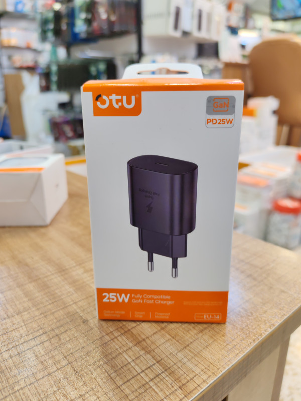 شاحن جداري سريع بقوة 25 واط منفذ USB-C PD - قابس أوروبي