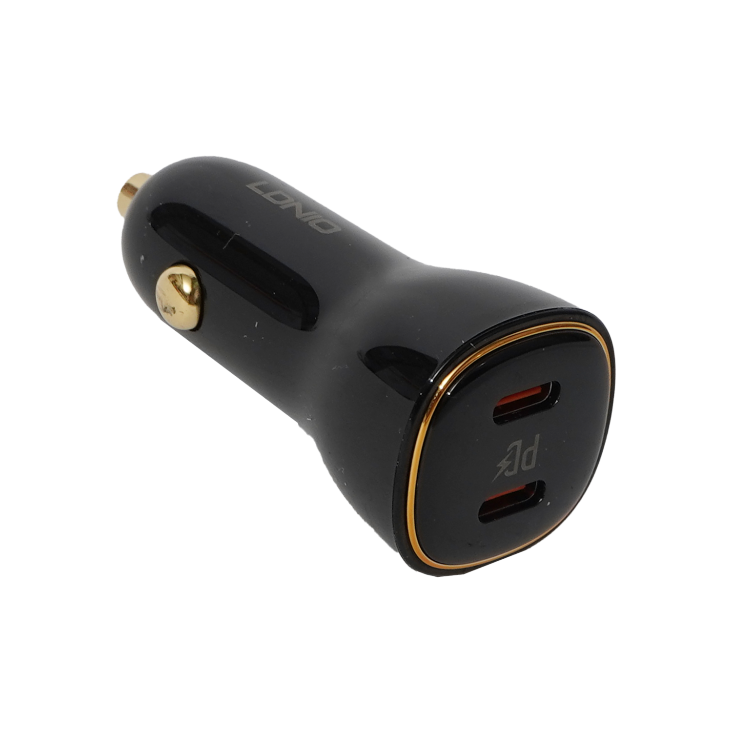 شاحن سيارة لدنيو C104 بقوة 60 واط بمنفذين USB-C سريع