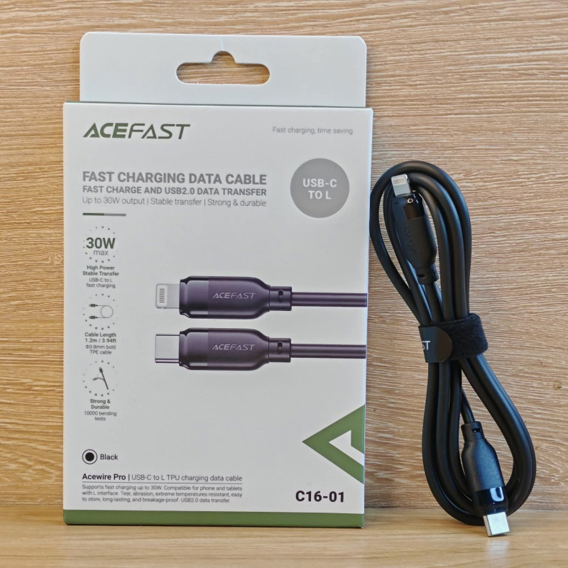 كابل أيس فاست أيس واير برو من USB-C إلى Lightning بقوة 30 واط بطول 1.2 متر - C16-01