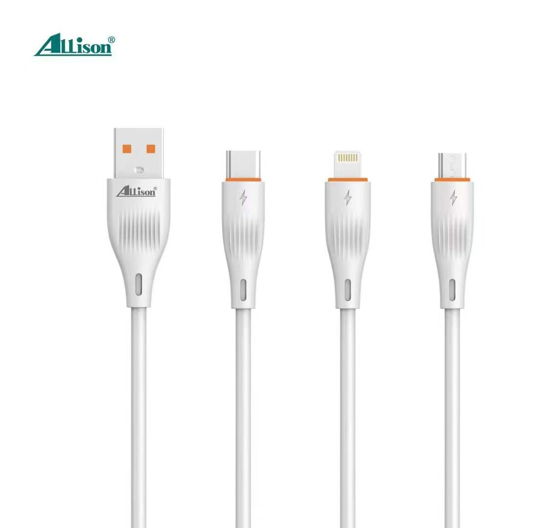 كيبل شحن مايكرو USB من أليسون 2.4 أمبير 1 متر - شحن ومزامنة سريعة
