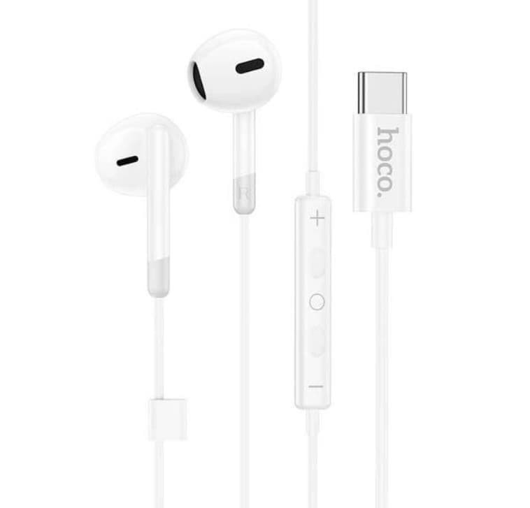 Hoco M109 Sunny Digital Type-C Wired Earphones with Mic - 1.2m White