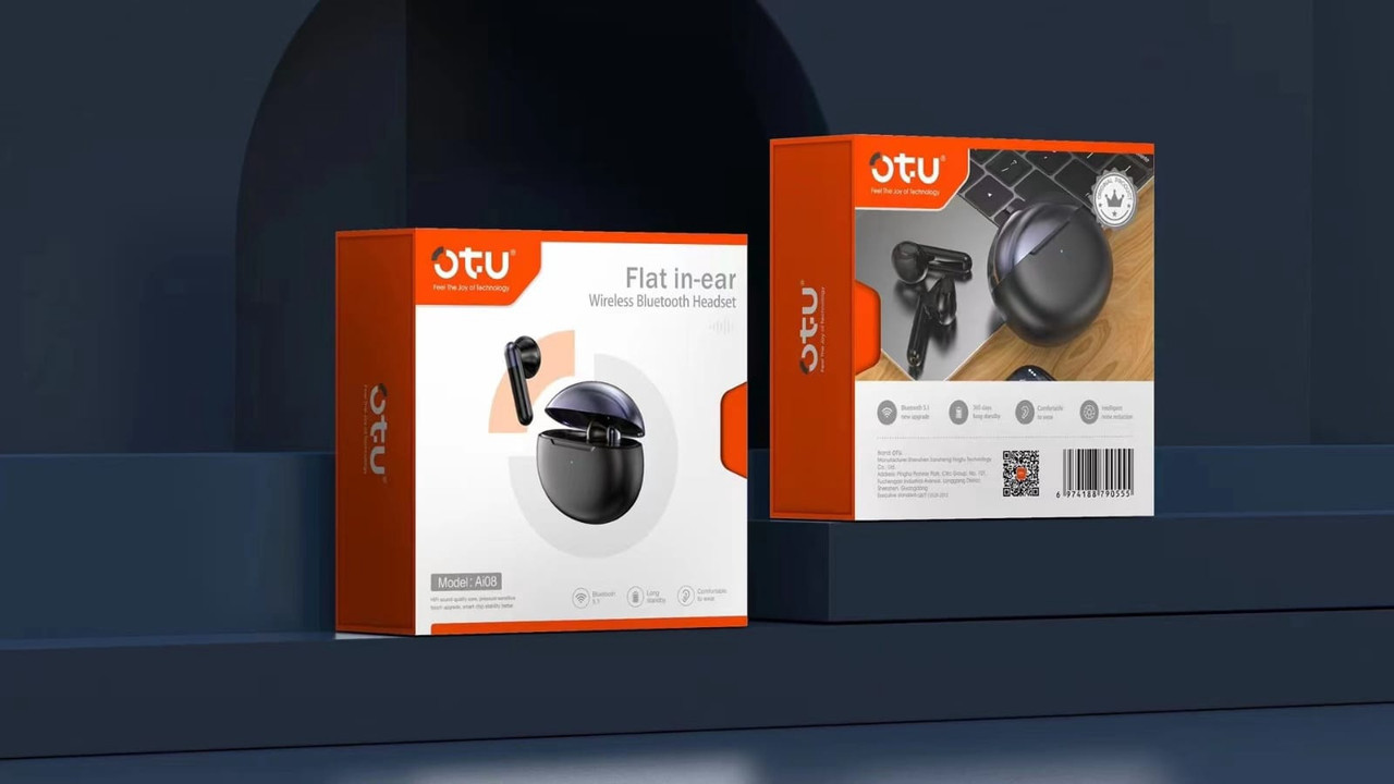 سماعات أذن لاسلكية OTU AI-08 بلوتوث بتصميم مسطح